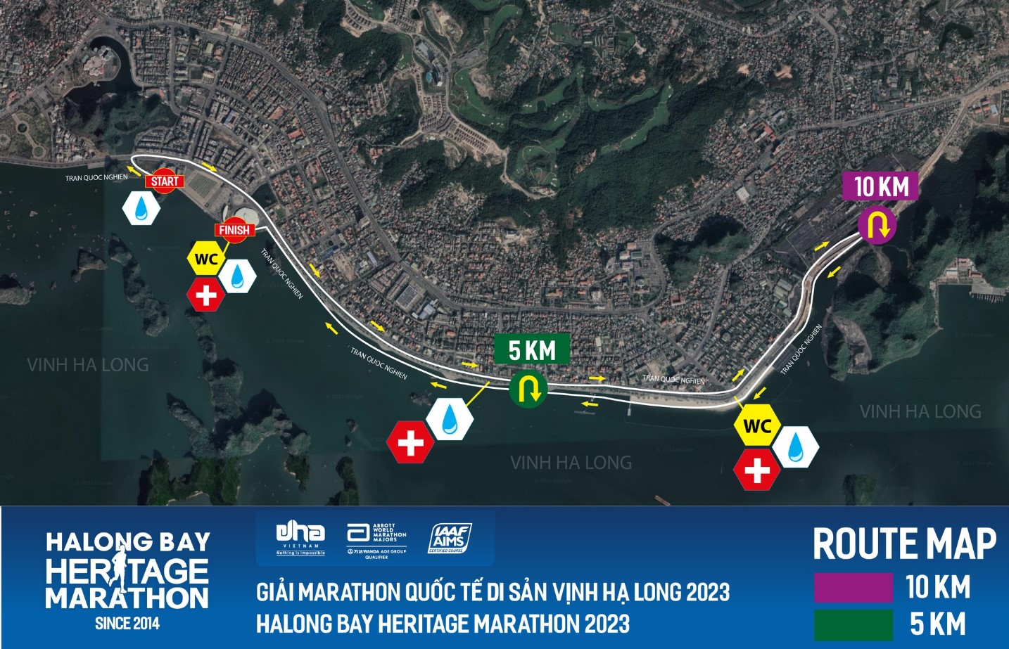 SƠ ĐỒ ĐƯỜNG CHẠY HALONG BAY HERITAGE MARATHON 2023